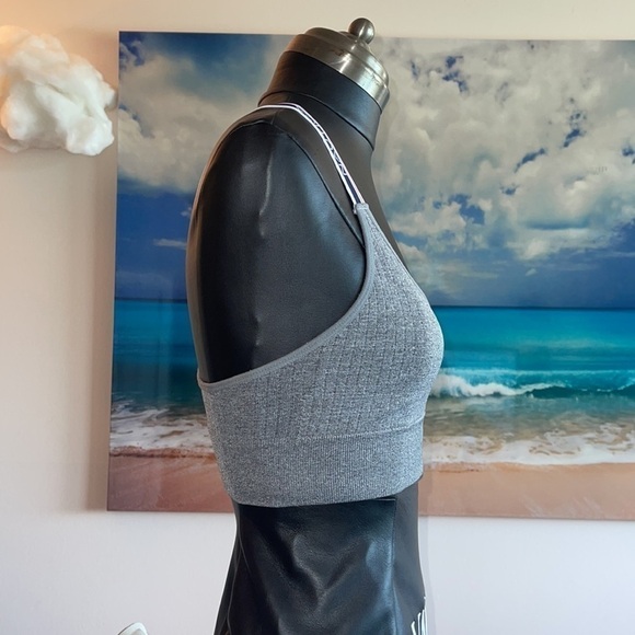 Nautica sports bra grey polyester with straps missing padding - Picture 5 of 6